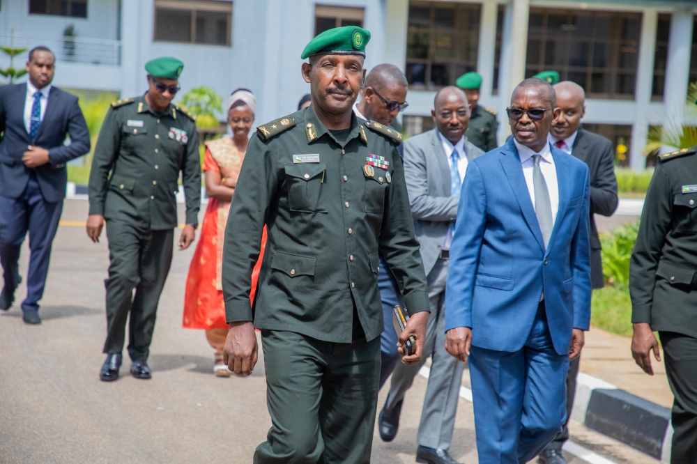 Participants arrive at the National Security Symposium 2026 opened on Friday, May 16, at Rwanda Military Academy in Gako.
