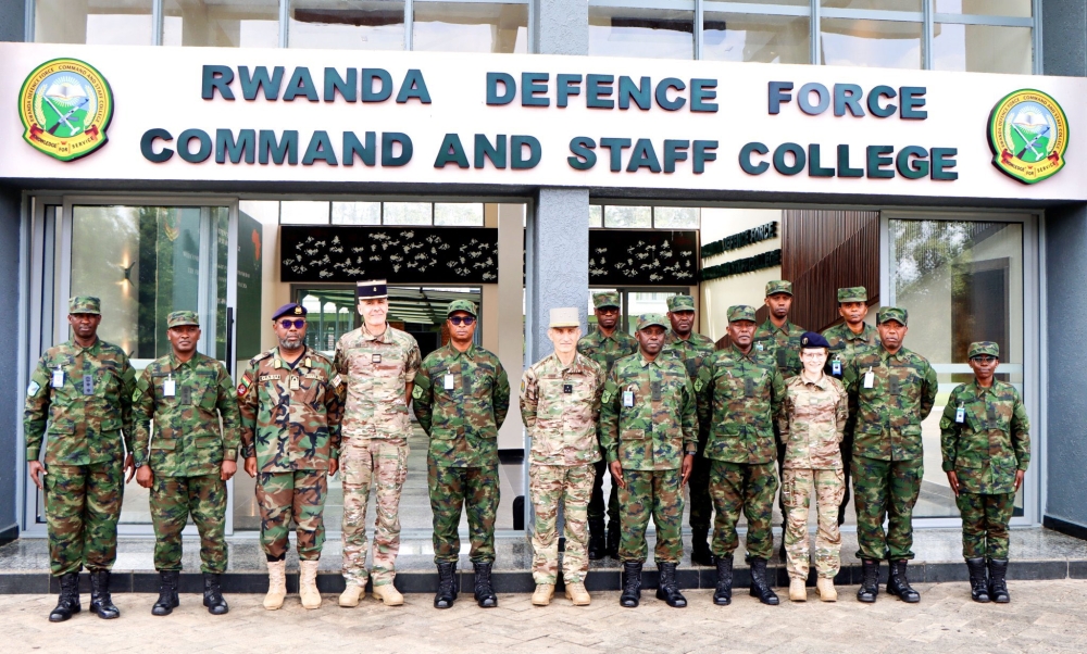 Maj Gen Ianni delivered a lecture to participants of the Senior Command and Staff Course in Musanze District on May 20.
