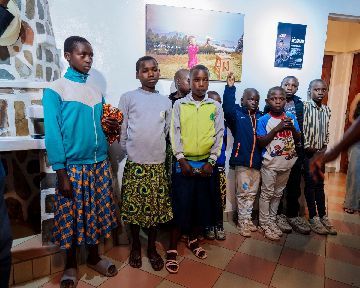Kwizera's project spotlighting the dreams and career aspirations of children living in rural communities.