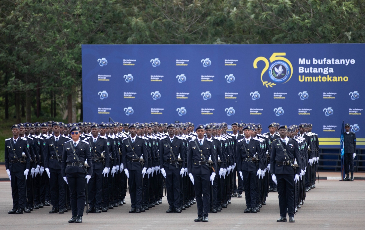 The passing-out ceremony, coincided with the 25th anniversary of the Rwanda National Police.