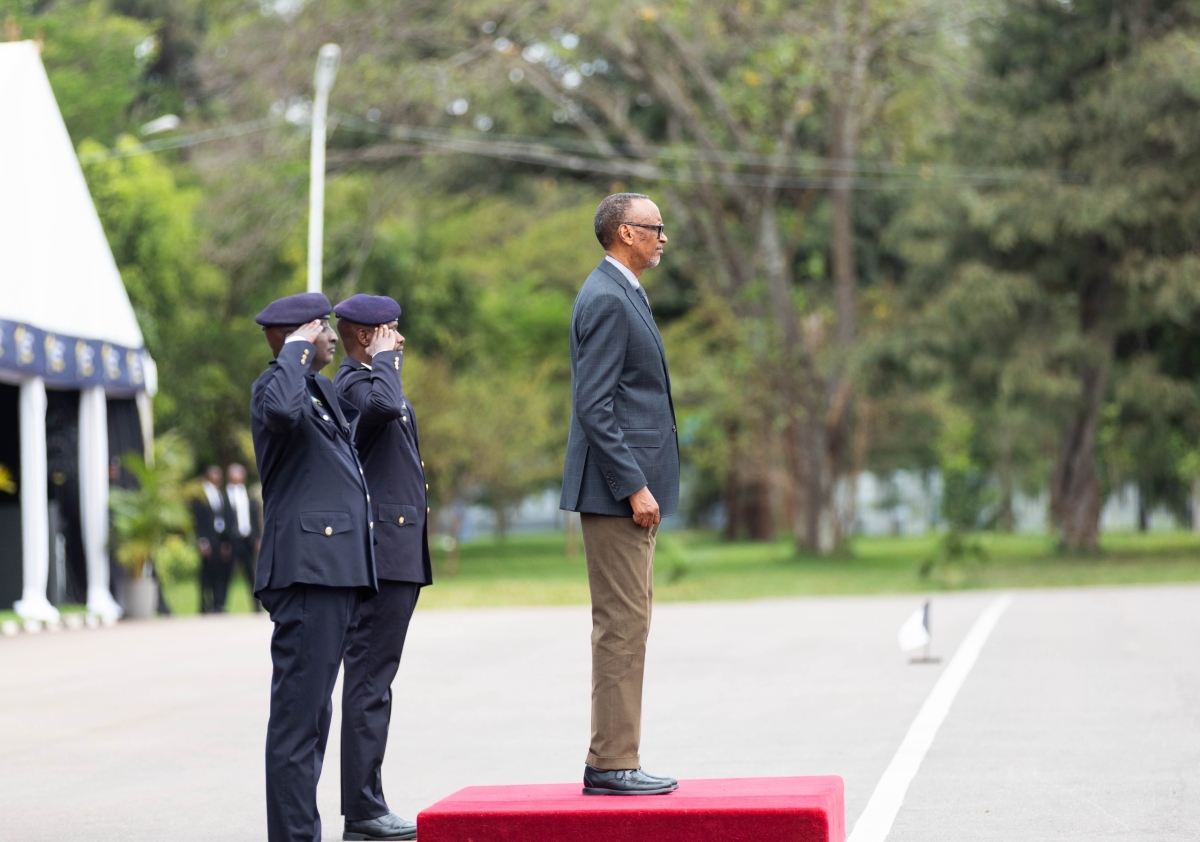President Paul Kagame on Wednesday, May 27, commissioned 436 officers into the Rwanda National Police. Photos by Dan Gatsinzi