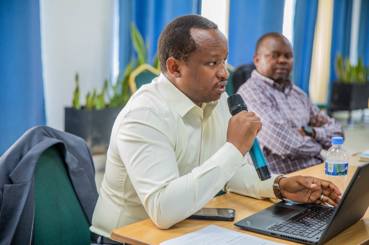 A participant asks a question during a two-day research instruments validation workshop launched on May 28, 2026.