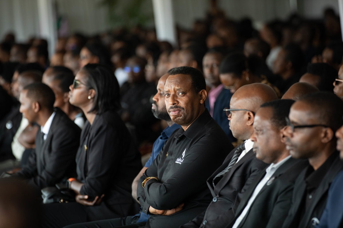 Mourners during the commemoration event.