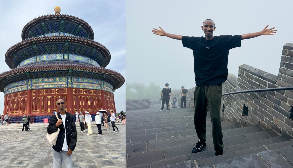 Prince Ruzigana, the author of the story poses for a photo during his trip to China. Courtesy