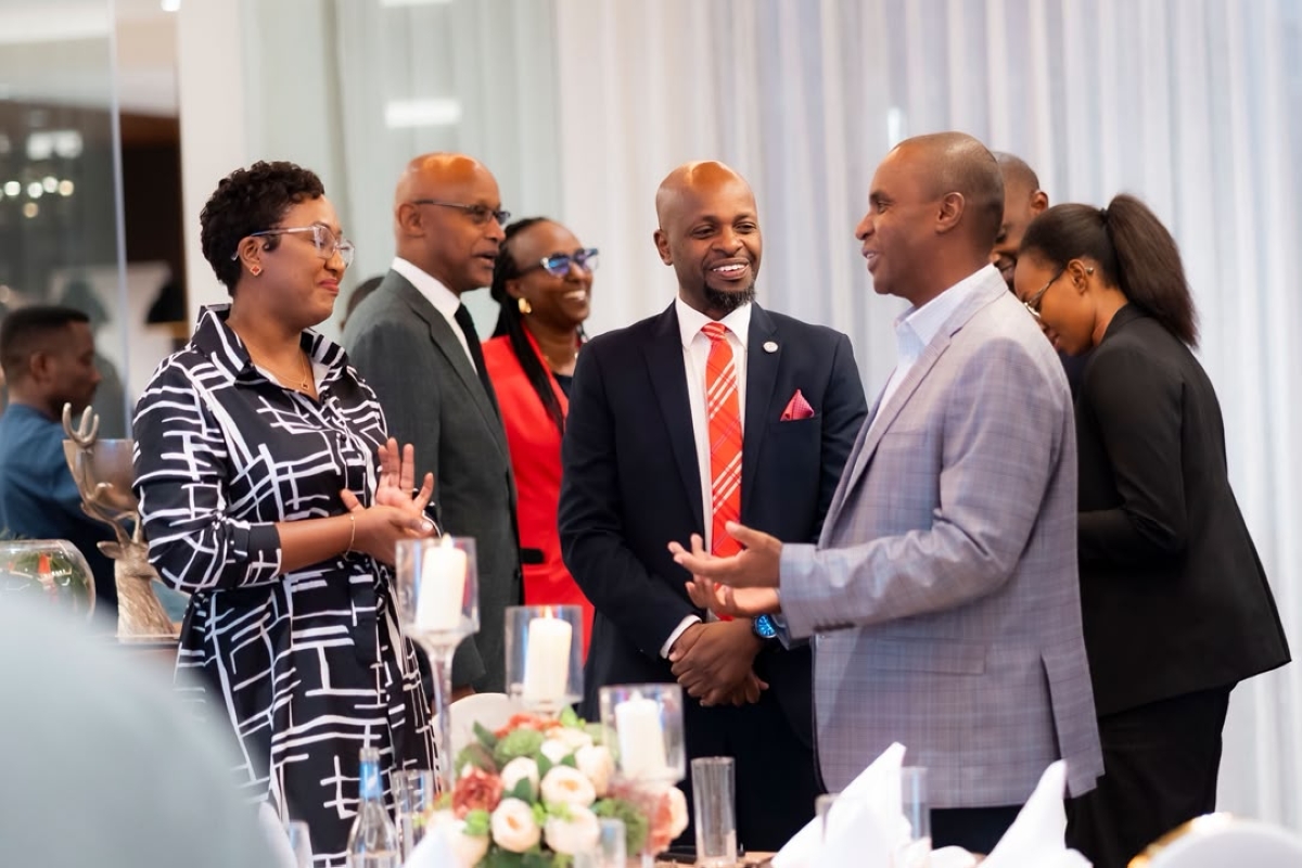 Participants interact during the graduation ceremony took place at Kigali Golf Course on Friday, on June 5. Courtesy