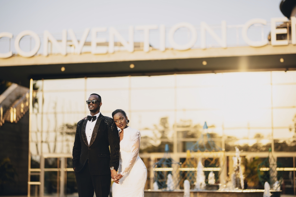 A wedding couple at Radisson Blu Kigali. The hotel offers scenic spaces designed for wedding photography and other milestone celebrations. (courtesy)