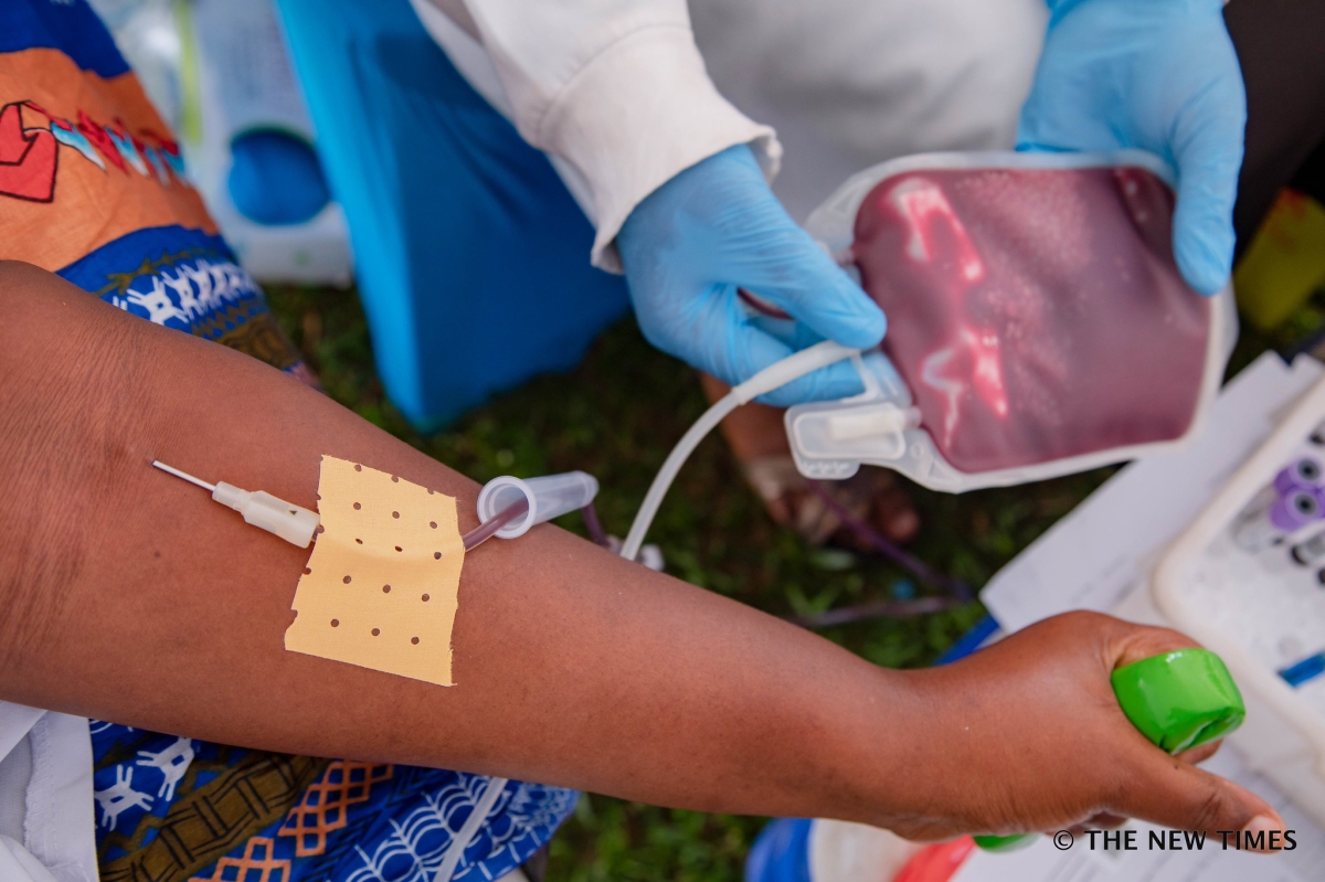 A blood donation exercise in Kigali. File