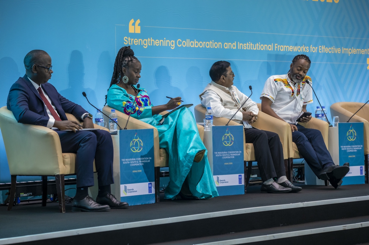 Panelists at the inaugural Convention on South-South and Triangular Cooperation, in Kigali on June 22.