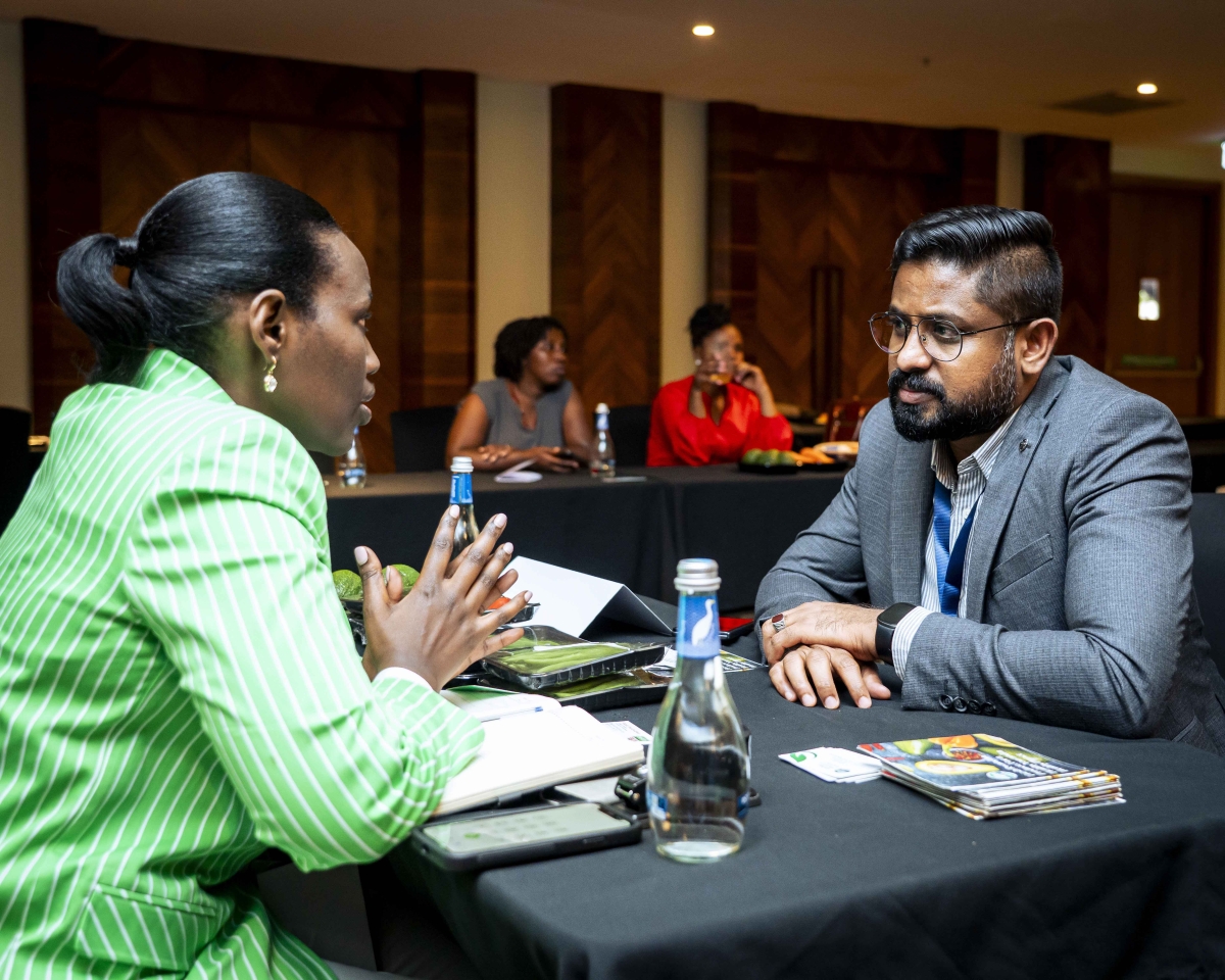 Participants interact at the mission in Kigali on June 12