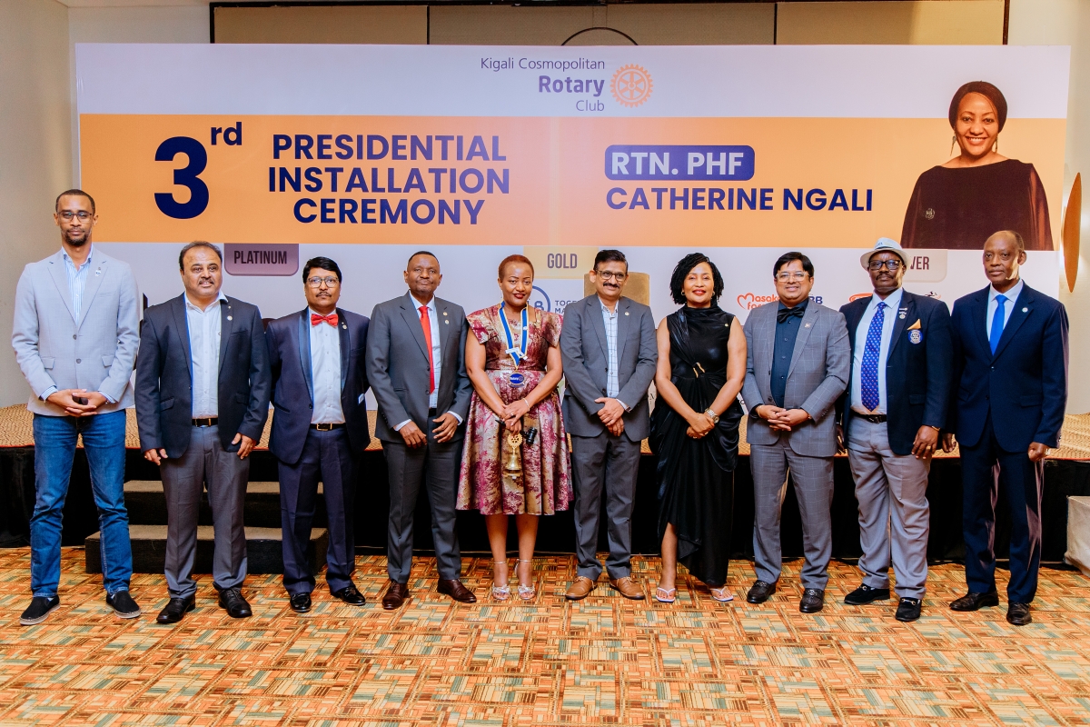 Kigali Cosmopolitan Rotary Club marks growth, honours service at presidential installation