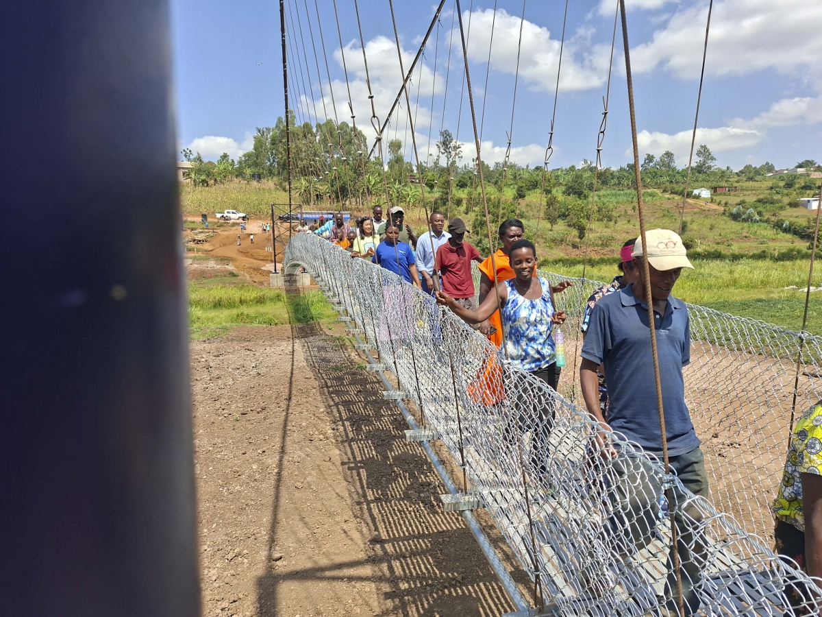 Beneficiaries are the residents of Ndera and Gasogi sectors who live near the Kira stream where the trail bridge has been established.