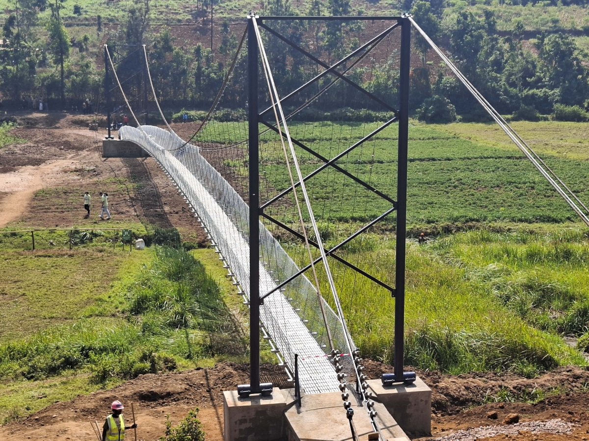 The newly constructed 75-metre Kira trail bridge during the inauguration in Gasogi in Gasabo District. Courtesy