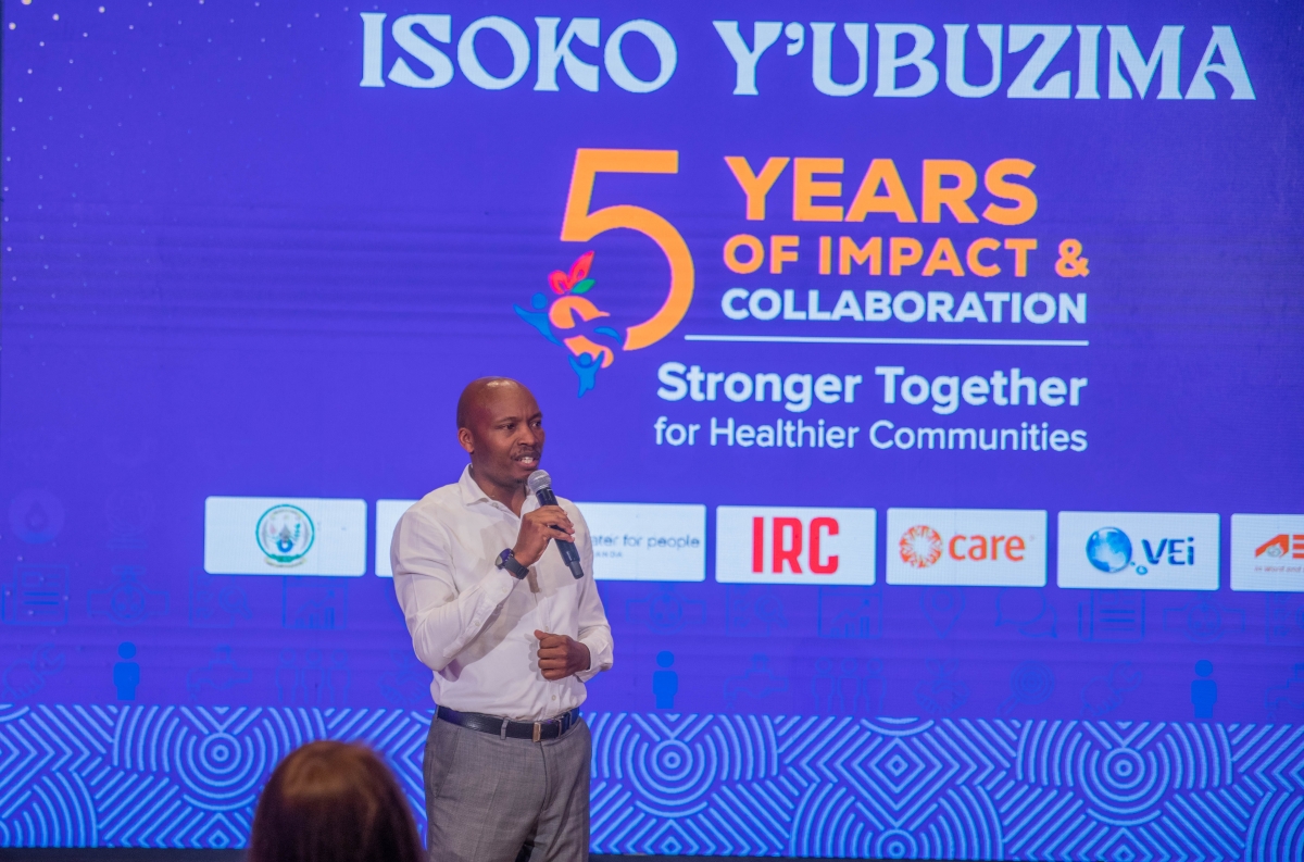 Albert Tuyishime, Head of Disease Prevention and Control at RBC, says the project strengthened hygiene and sanitation, helping reduce disease risks and improve public health. Photo by Craish Bahizi