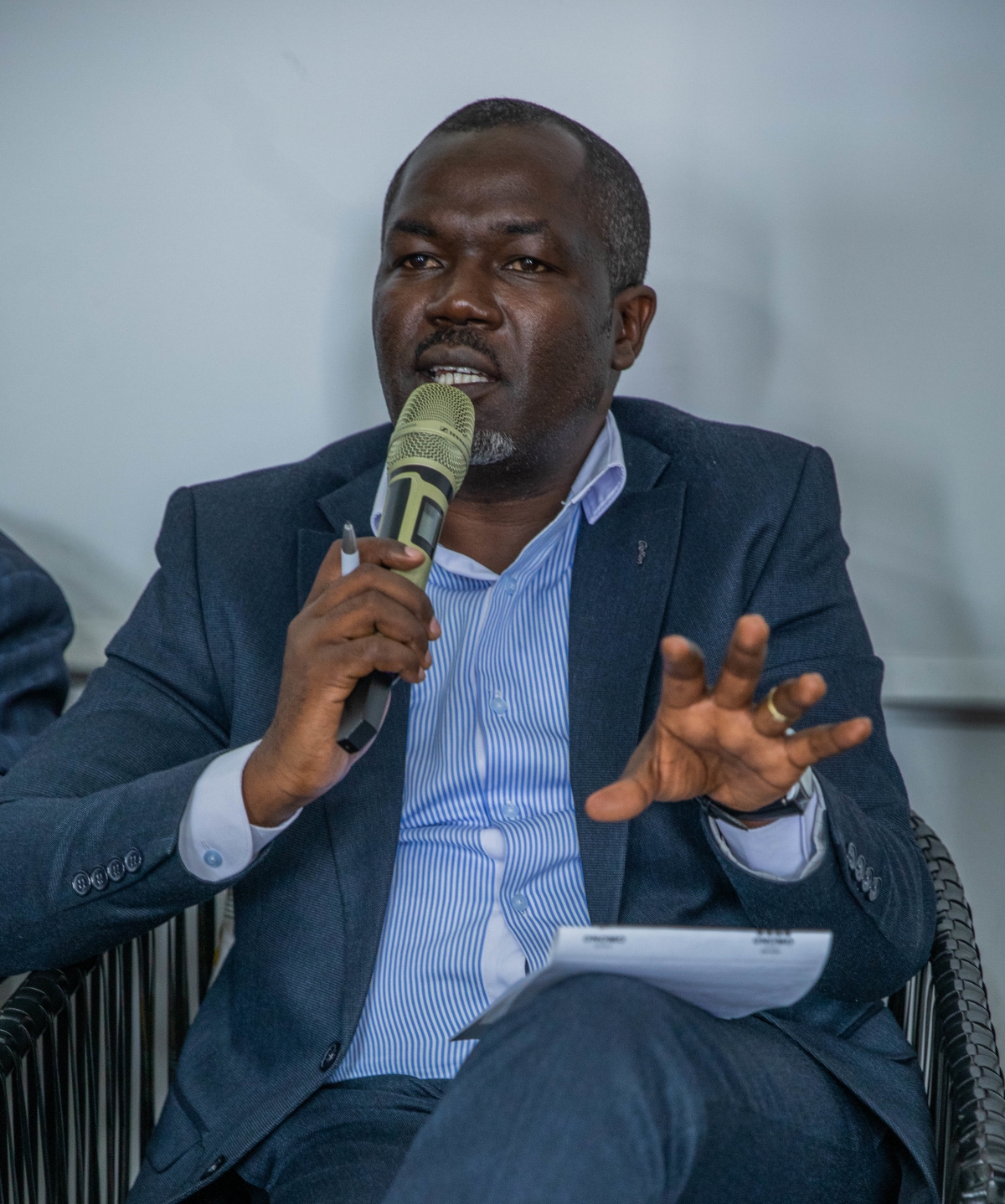 Patrick Grace Kihumulo, IPPR Qualifications Manager, during a panel discussion.