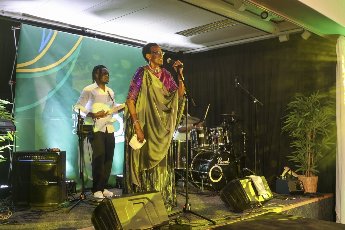 Mariya Yohana, artiste joined Rwandans in Geneva to celebrate Liberation Day.