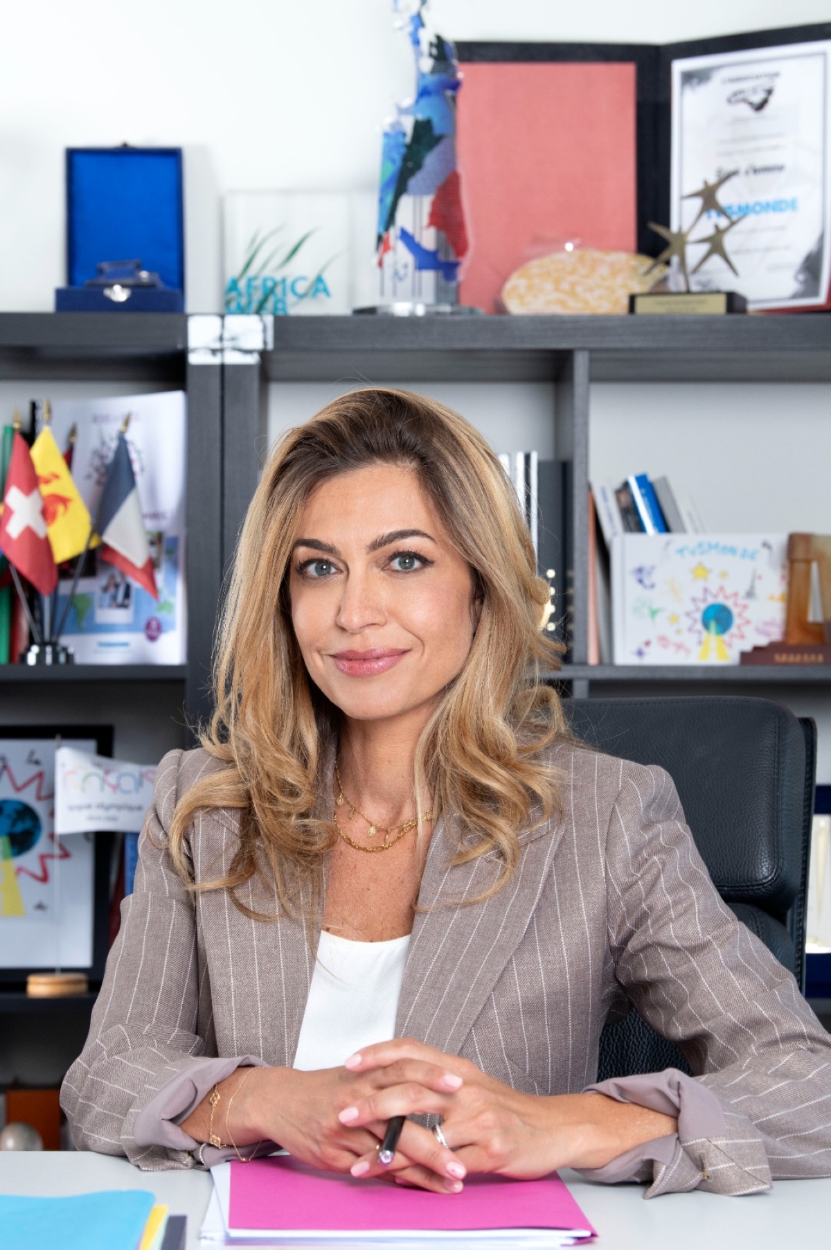 Kim Younes, Chief Executive Officer of TV5MONDE, speaks during an interview. Courtesy