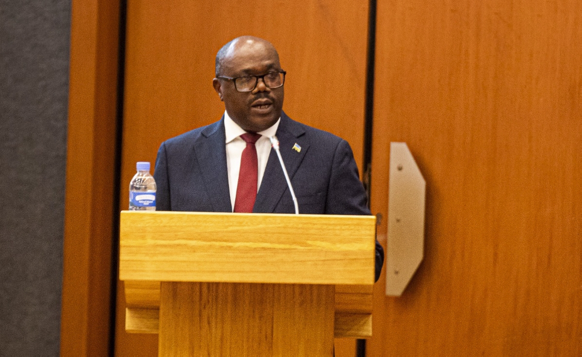 Prime Minister Justin Nsengiyumva addresses Members of Parliament during his presentation on Thursday, July 9. Photos by Kellya Keza