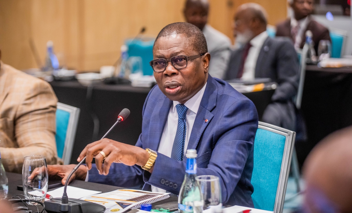 FAGACE President Ngueto Tiraïna Yambaye speaks at the conference in Kigali on Tuesday, July 14. Photos by Craish BAHIZI