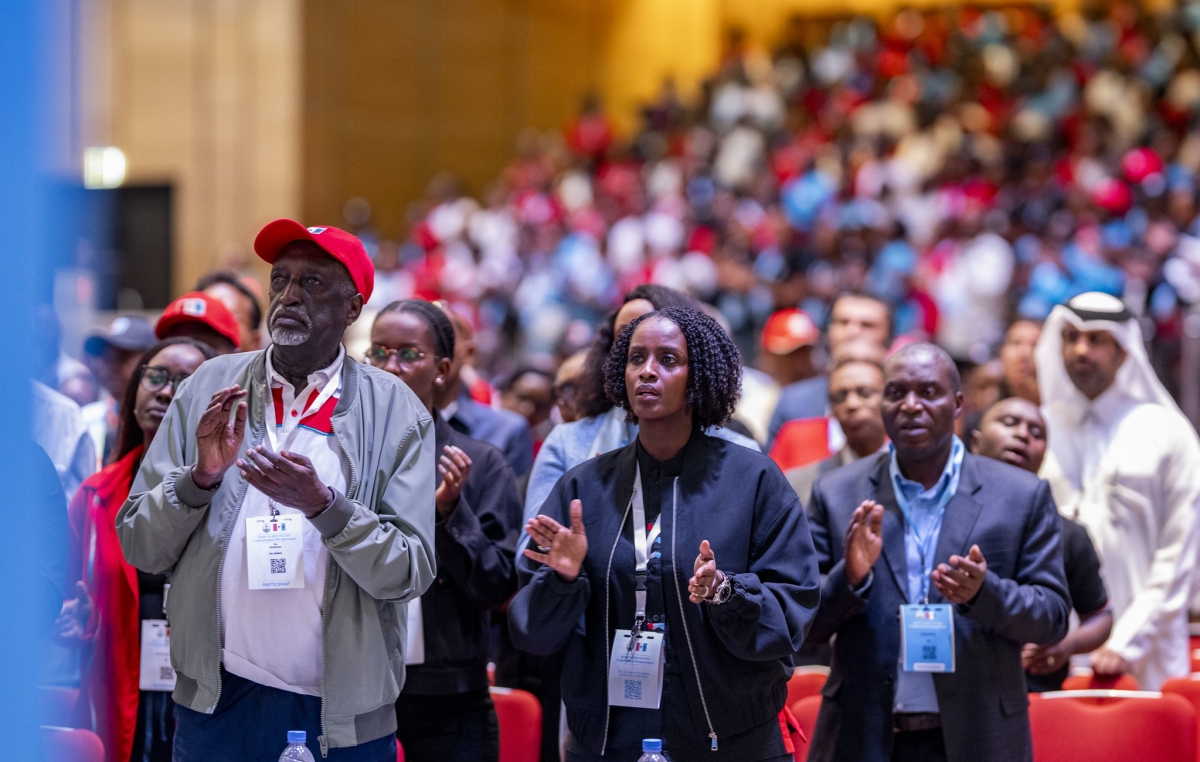 (L-R)Tito Rutaremara, Minister of Sports Nelly Mukazayire and RBA Director General Cleophace Barore during the party’s Bureau Politique meeting in Rusororo,