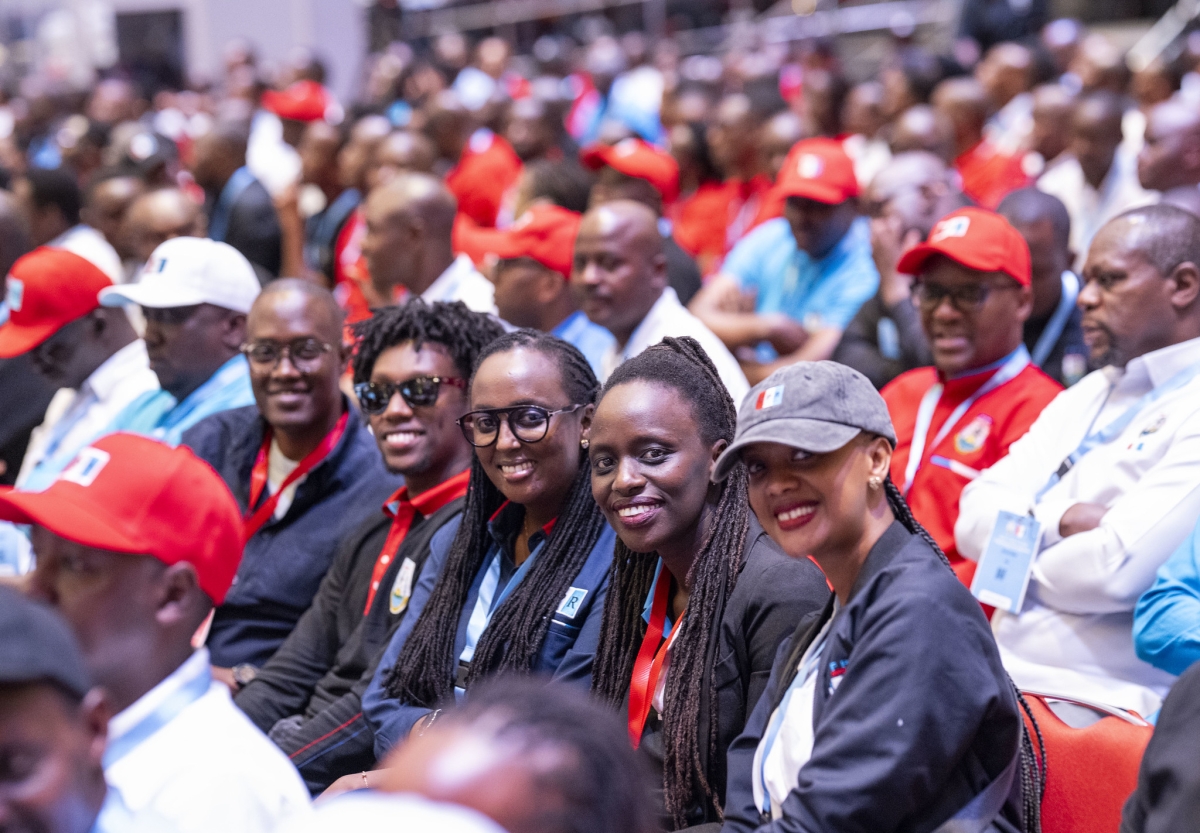 (R-L) Singer Knowless Butera, journalist Ines Ghislaine Nyinawumuntu, RBA Deputy Director General Sandrine Isheja were among participants who attended the meeting at Rusororo.