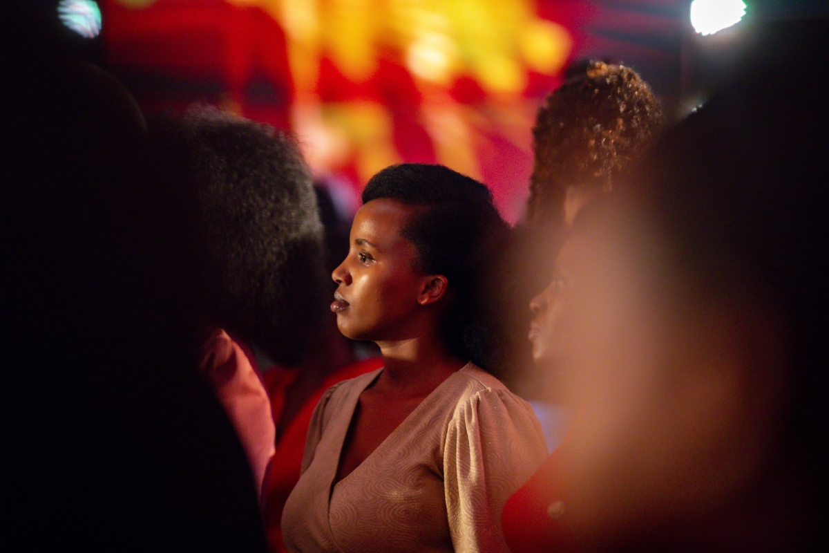 Bosco Nshuti's wife was among those in attendance at the concert celebrating the launch of his fifth album at Kigali Serena Hotel. Photo by Emmanuel Dushimimana
