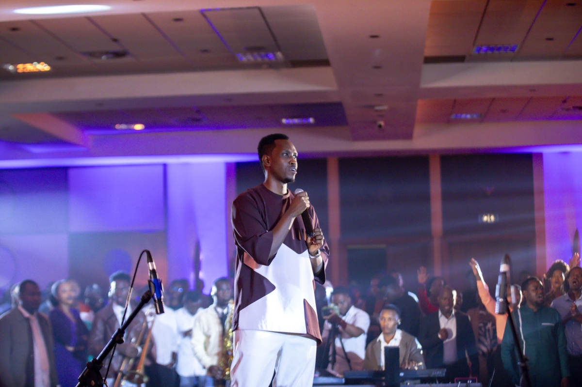 The Sunday's concert organized by gospel musician Bosco Nshuti was attended by gospel music lovers
