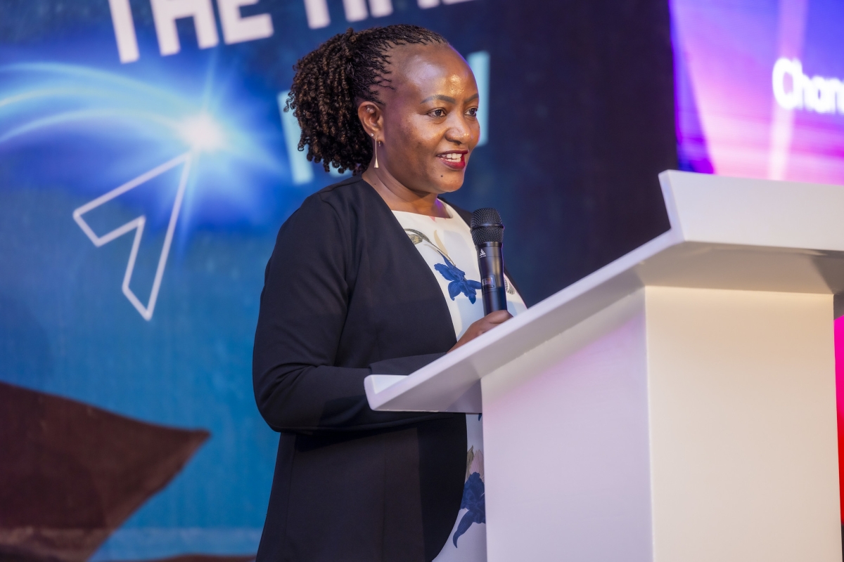 Catherine Ngali, Senior Manager for Channels and Product Development at NCBA Group addresses participants at the launch.