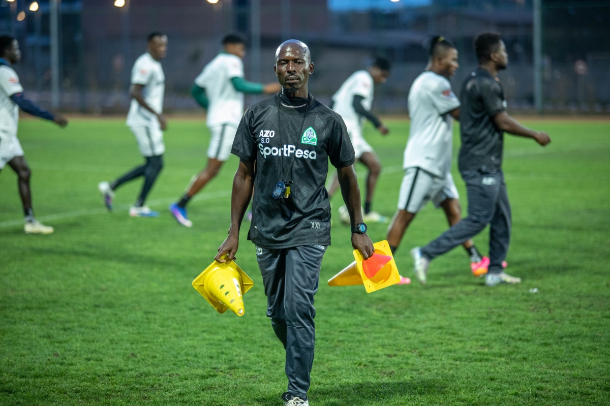 Kenya's Gor Mahia players during a training session ahead CECAFA Kagame Cup at Amahoro stadium's training pitch on Thursday, July 23. Photo by Craish BAHIZI.