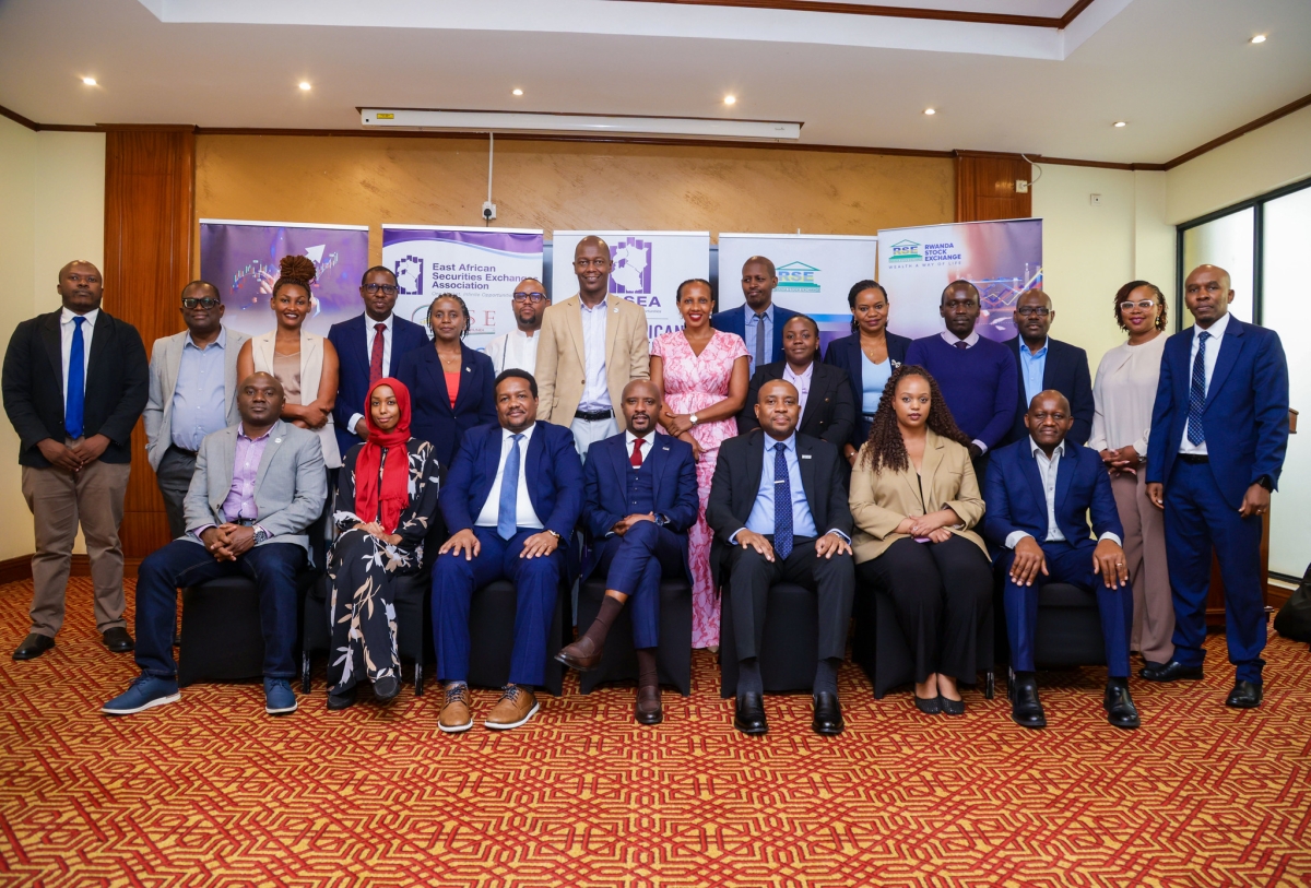 Members of the East African Securities Exchanges Association (EASEA) during the association's 36th meeting in Kigali on Friday, July 31. Photos by Kellya Keza