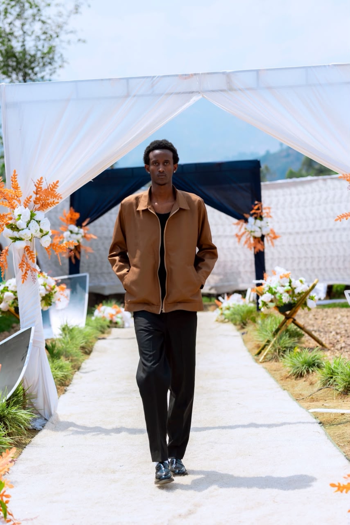 A model showcases an outfit made by OSO students. Courtesy photo.