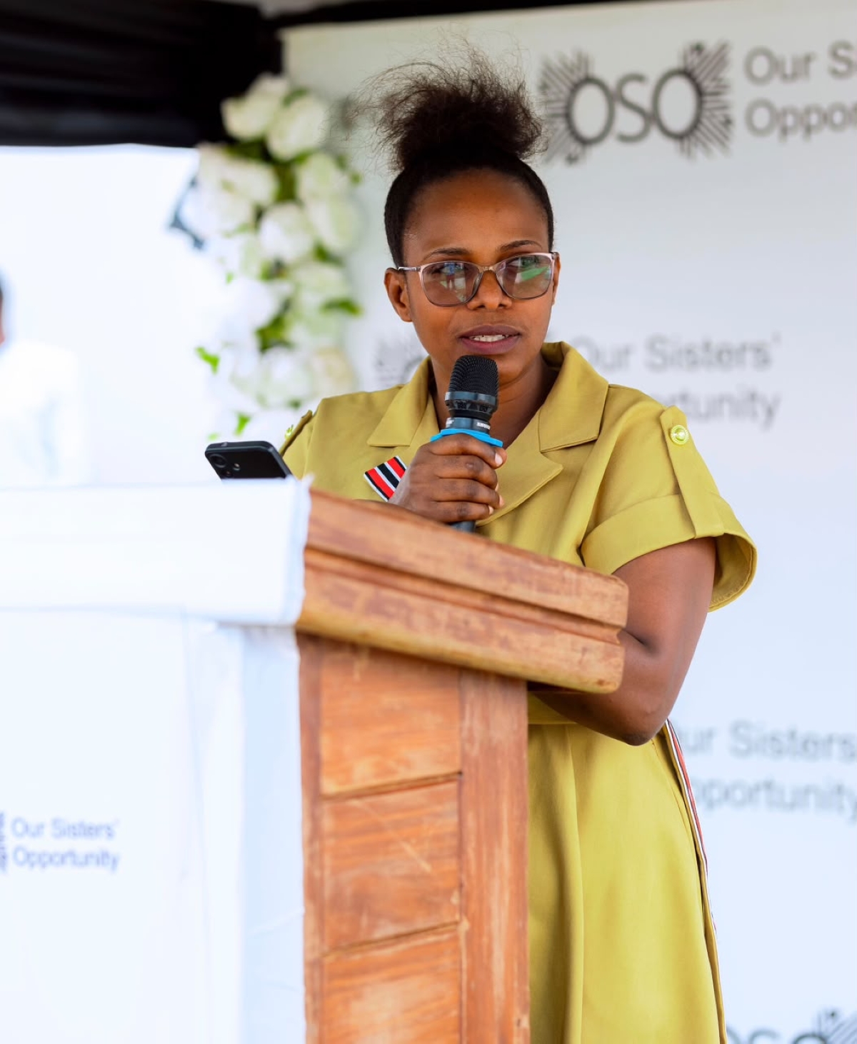 Vestine Mukandayisenga, the Mayor of Gakenke District, addresses participants at the event. Courtesy Photo.