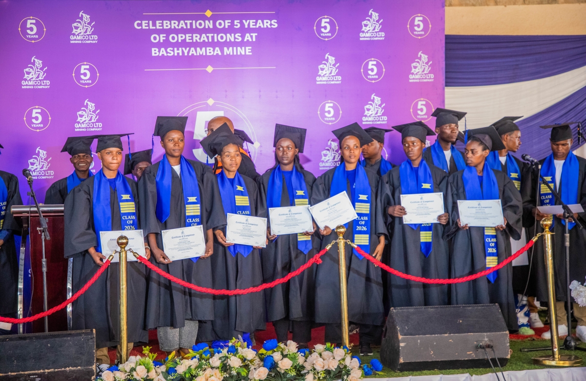 The GAMICO Mining Academy has trained more than 200 people, with graduates receiving certificates during the anniversary event.