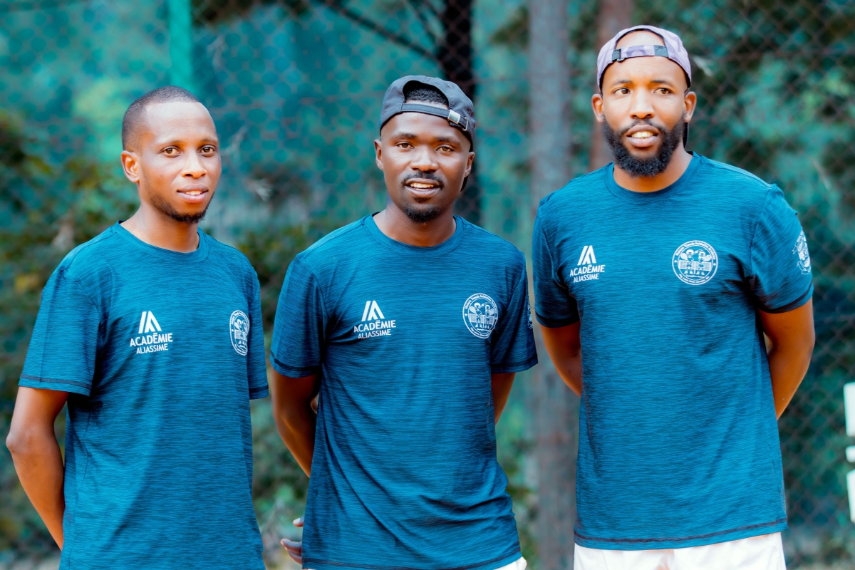 Uwizeyimana runs the initiative supported by fellow coaches including his brother and Rwanda's current number one Etienne Niyigena (c)