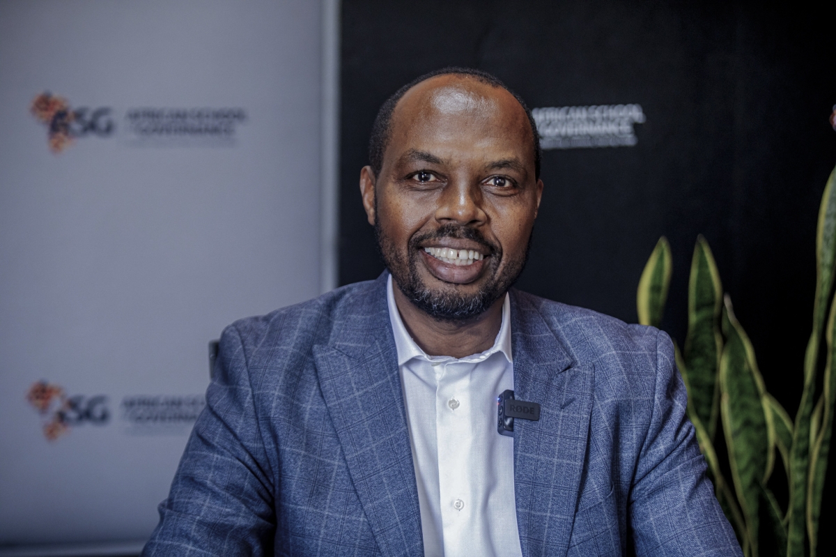 Francis Gatare, President of the African School of Governance, speaks to The New Times in Kigali on Friday, August 21. Photo by Kellya Keza