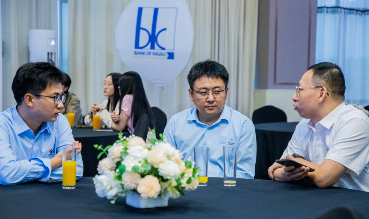 Members of the Chinese community in Rwanda during the meeting with Bank of Kigali officials. 