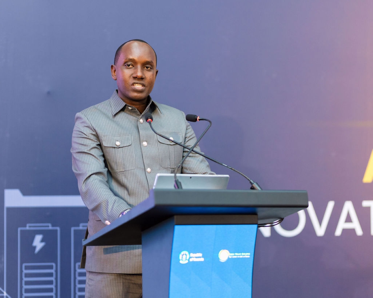 EPD Chief Executive Officer Serge Wilson Muhizi speaks during the opening of the Renewable Energy for Sustainable Growth (RE4SG) Conference and Exhibition in Kigali on Tuesday, September 8. Courtesy