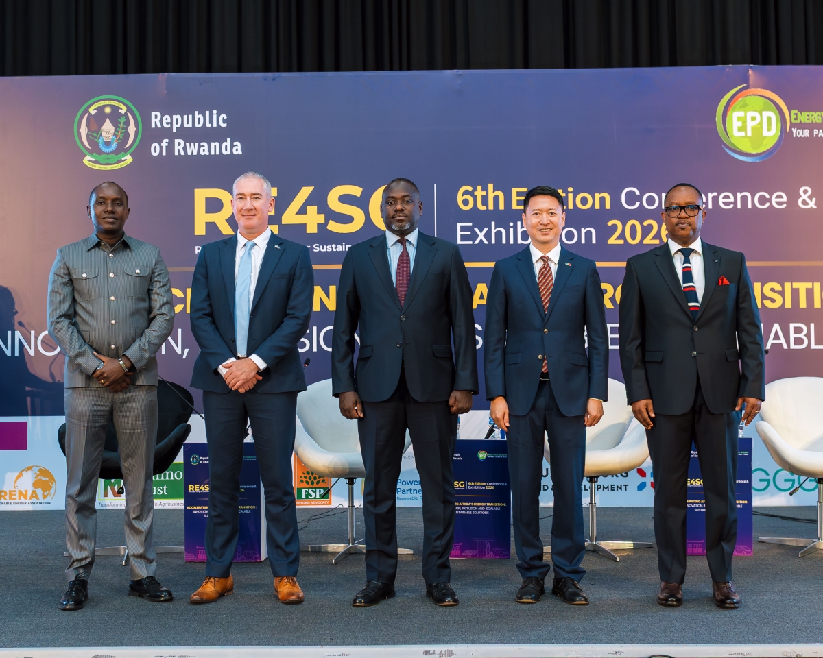 Officials pose for a group photo during the three-day conference at the Kigali Conference and Exhibition Village on September 8.