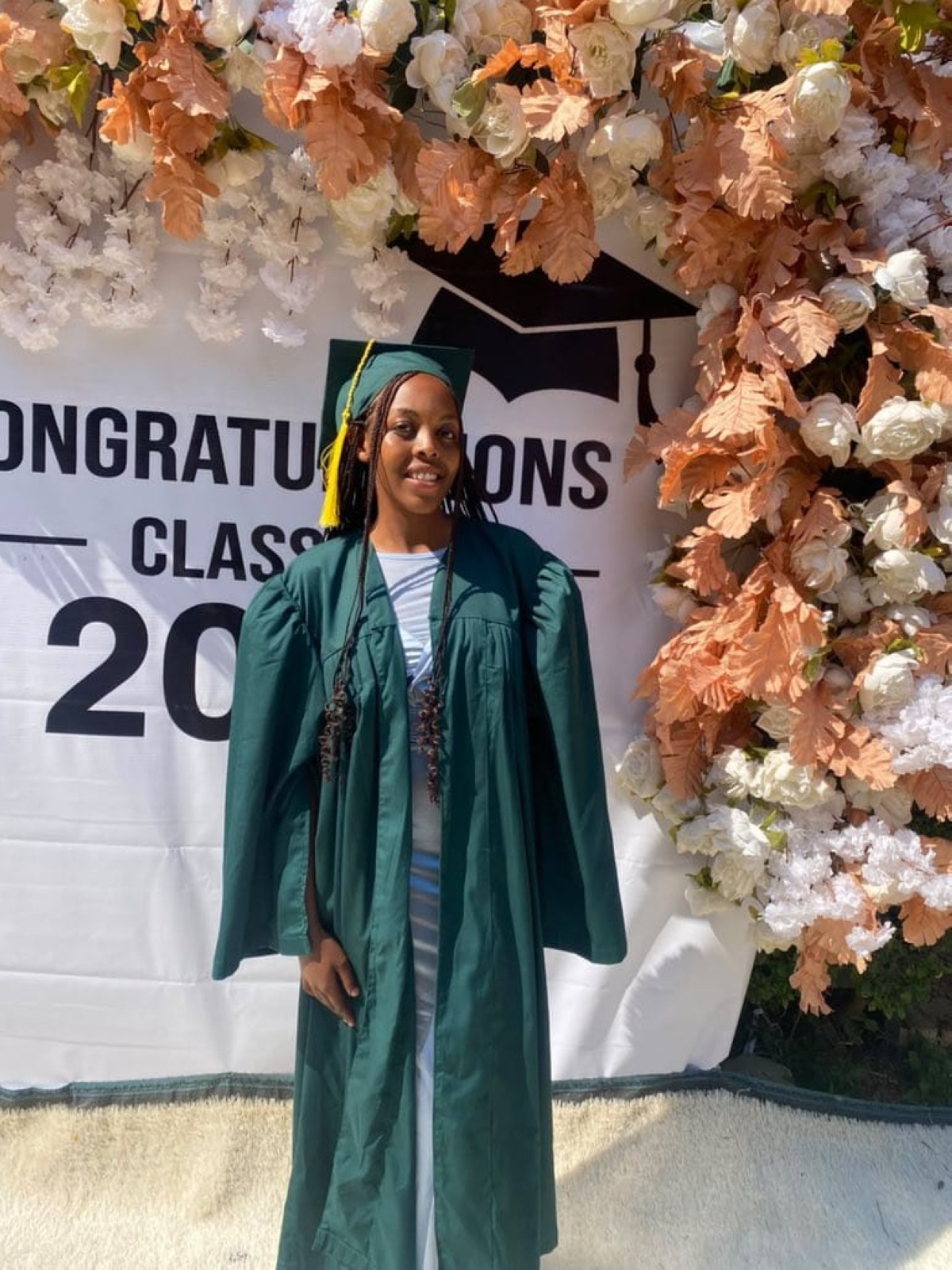 Uwikuzo celebrated her graduation from Rwamagana Leaders’ School on August 4, 2026. Courtesy.