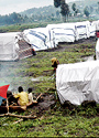 A camp of flood victims in  Bigogwe, Nyabihu District. (Photo/G. Barya )