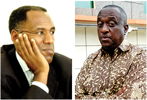 MP Elie Ngirabakunzi (left) and MP Isaie Murashi