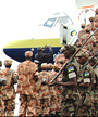 A contingent of Darfur-bound Rwandan peacekeepers. (File photo)