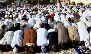 Muslims during yesterdayu2019s Idd El Fitr prayers at the Islamic Cultural Centre in Nyamirambo.