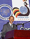 President Paul Kagame addressing Commonwealth Business Forum in Kampala on Tuesday night. (PPU photo)