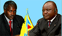 A graphic illustration of Foreign Minister Dr Charles Murigande (left) and his Congolese counterpart, Antipas Mbusa Nyamwisi
