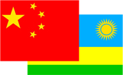 Graphic illustration of the Chinese and Rwanda flags