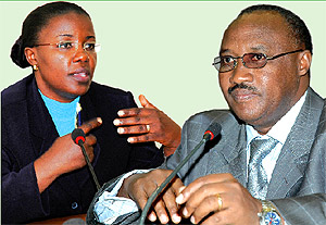 Ministers Dr Mujawamariya (left) and Musoni are set to be grilled in the Chamber of Deputies after a probe revealed grim statistics of genocide ideology cases in a number of secondary schools. (File photos)