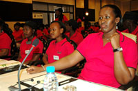 Mrs Kagame during the function yesterday.(Photo/G. Barya)