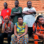 NABBED: Back row, L-R: Ndayisaba, Mbarubukeye, Twayigize and Nsengimana. Front row, L-R: Byukusenge, Mukanyenga and Mukamana (Photo/ J. Mbanda)