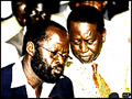 Nu2019yongo (left) and Odinga at a press conference in Nairobi yesterday.