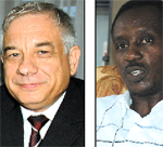 UAAC Rector, Dr Jozsef Szilvasi Rector of Unilak Dr. Jean Ndamije